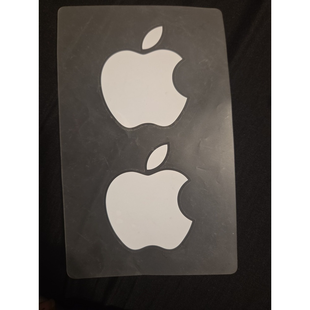 Apple Logo Sticker Decal, White - Genuine OEM - Includes 2 Stickers